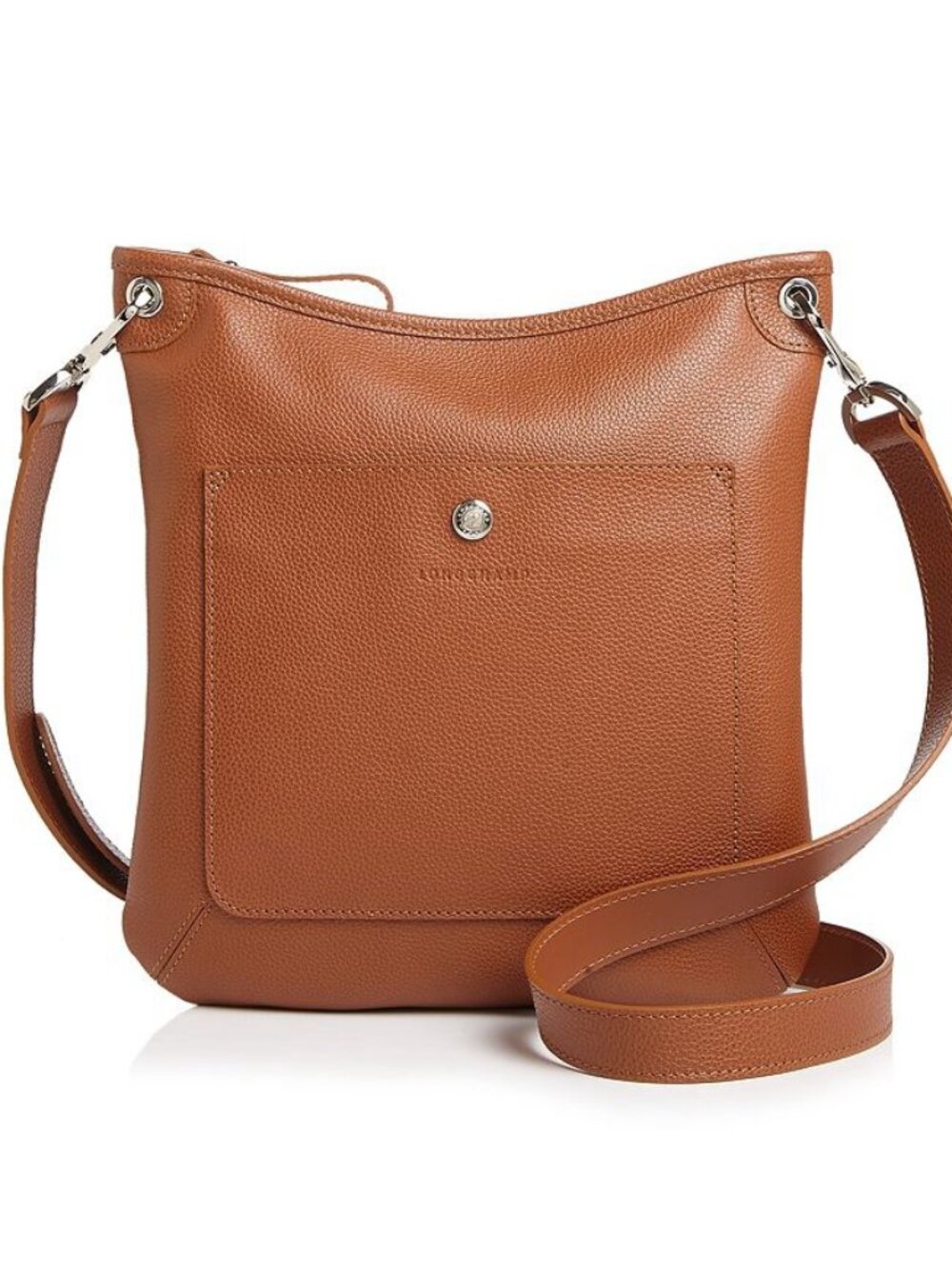 NWT LONGCHAMP Le Foulonne Swingpack Leather Crossbody Bag CARAMEL AUTHENTIC